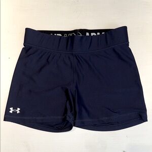 Under Armour Women's Navy Compression Shorts sz L 💙💙💙